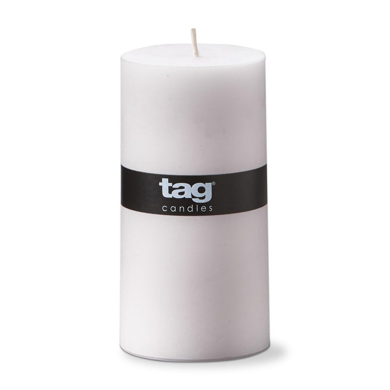 TAG Chapel 3X6 White Pillar Paraffin Wax Candle Unscented Drip-Free Long Burning 85 Hours for Home Decor Wedding Parties 3x6 White - Image 1
